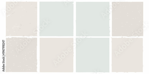A grid of eight pastel colored rectangular swatches lightly textured