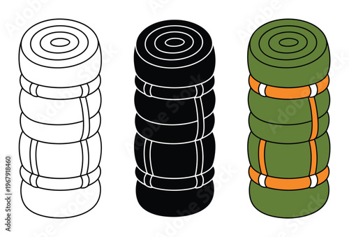 Yoga Mat Vector Illustration in Different Styles
