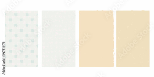 Four rectangular panels with varying pastel colors and subtle textures