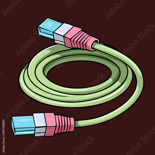 Large green metal safe box with combination lock for secure storage of money and valuable items vector illustration graphic art