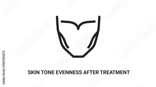 This illustration represents the concept of skin tone evenness after treatment, showcasing a smoother and more even facial complexion.