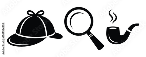 Sherlock Holmes Detective Icon Vector Illustration