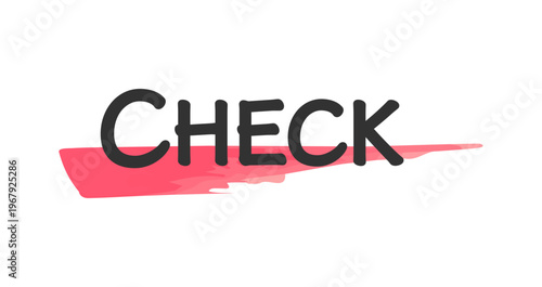 チェックマーカー見出し 赤かすれブラシハイライト素材 Check Marker Rough Red Brush Highlight	
