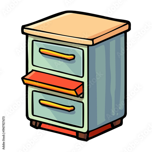 teal and orange vertical filing cabinet for office papers and school documents with a sleek modern design for efficient workplace storage solutions