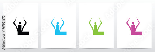 Pen Head With Letter Logo L Design Concept