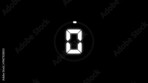 Countdown timer from 5 to 0 seconds real time. Modern flat design of countdown animation isolated on transparent background with alpha channel 5 Seconds Digital Countdown Timer Animation