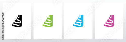 Stairs With Letter Logo I Design Concept