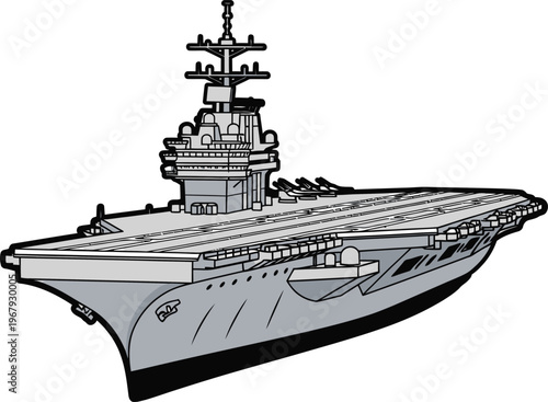Gray aircraft carrier ship navy military warship