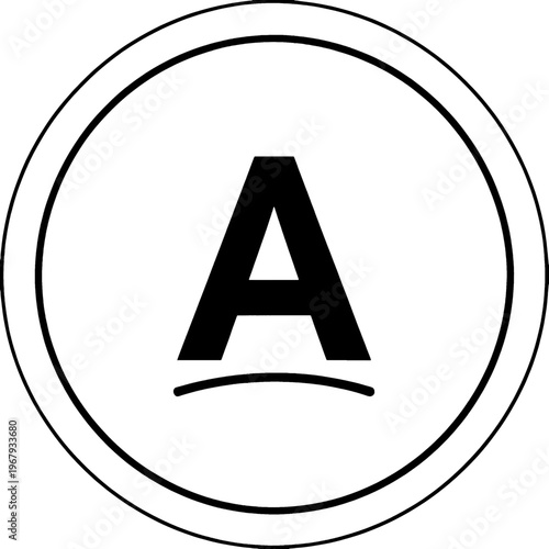 Free Download Letter A App Icon with Double Outline - GFXLoad
