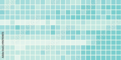 Abstract mosaic background with varying shades of teal and white