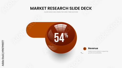 Financial Report Presentation Design Vector Illustration. Service Introduction One Element Chart Slideshow Layout. Simple Growth 1 Option Diagram Frame Template.