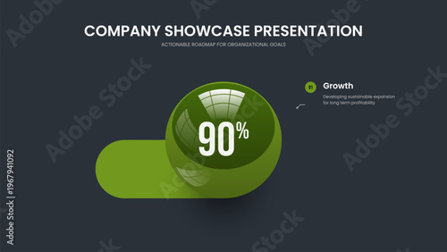 Business Strategy Frame Design Vector Illustration. Sales Showcase 1 Step Graph Presentation Template. Elegant Planning One Option Chart Slideshow Layout.