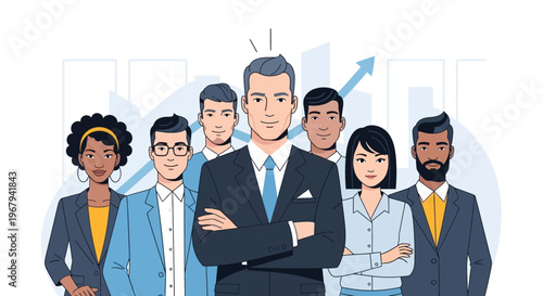 Diverse business team, corporate group, professional people, office workers, team collaboration