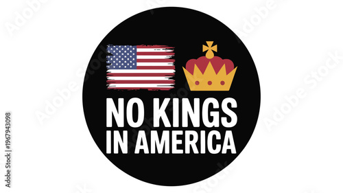 American revolution, no monarchy, anti royalist, USA patriotism, vector icon