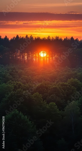 A pixel art image of a sunset over a body of water