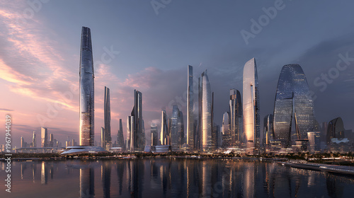 sunset at the harbor