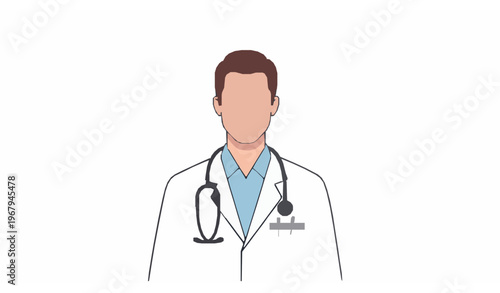 Doctor pharmacist with stethoscope smiling medical vector