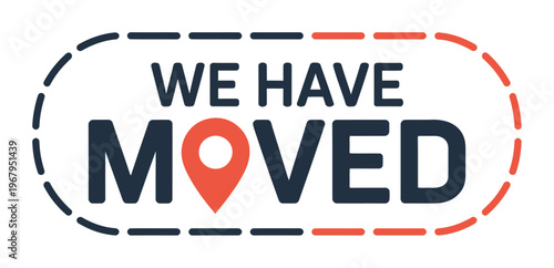 We Moved Announcement with Location Pin
