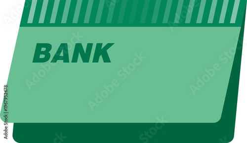Фотография Moder, minimalist bank passbook vector icon representing savings, financial records, and banking activities
