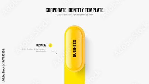 Creative Briefing 1 Element Diagram Slideshow Design. Company Portfolio One Step Infographic Frame Template. Modern Visualization Presentation Layout Vector Illustration.