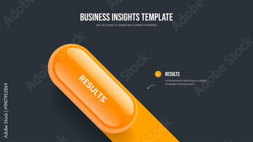 Market Planning 1 Option Diagram Slideshow Template. Consulting Development One Step Infographic Presentation Layout. Visual Proposal Slide Design Vector Illustration.