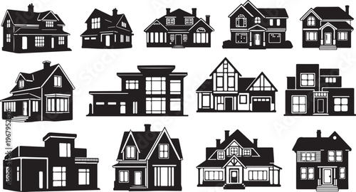 Various Black and White House Designs and Architecture Styles