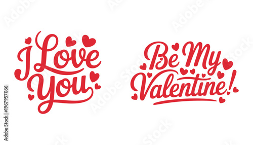 A heartwarming Valentine's Day illustration with love messages