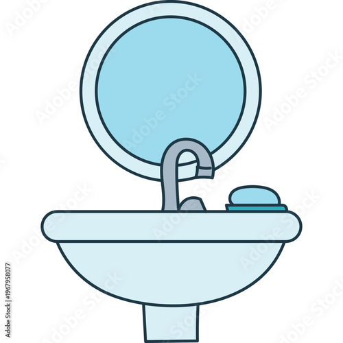 Bathroom Sink and Mirror Icon