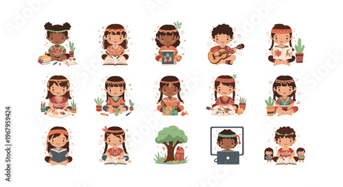 Collection of Cartoon Faces and Characters.