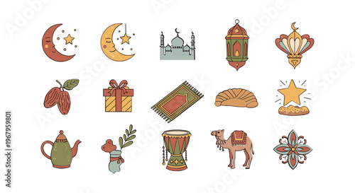 Collection of Islamic Symbols and Icons 1.