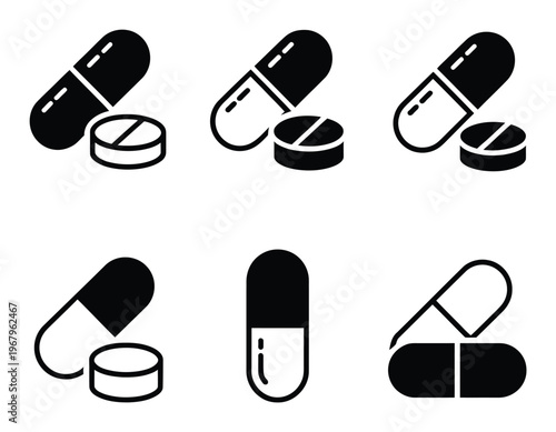 Collection of Pill and Capsule for Medical and Pharmaceutical Use