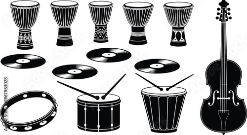 Beauty and Cosmetics Icons Collection Featuring Perfume Bottles Makeup Brushes Hairbrush Hand Mirror and Skincare Product Elements Vector Illustration Set