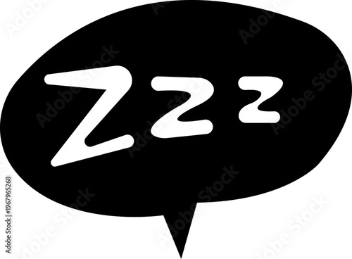 sleep snore icon set, snooze nap Z sound . Sleepy yawn or insomnia sleeper alarm clock Zzz, icons of goodnight deep sleep dreaming, bored or tired. Relaxation and Bedroom elements Design Concepts,