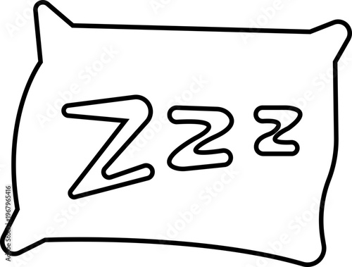 sleep snore icon set, snooze nap Z sound . Sleepy yawn or insomnia sleeper alarm clock Zzz, icons of goodnight deep sleep dreaming, bored or tired. Relaxation and Bedroom elements Design Concepts,