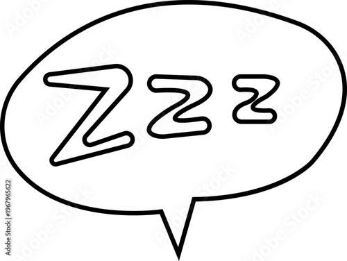 sleep snore icon set, snooze nap Z sound . Sleepy yawn or insomnia sleeper alarm clock Zzz, icons of goodnight deep sleep dreaming, bored or tired. Relaxation and Bedroom elements Design Concepts,