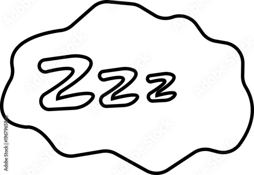sleep snore icon set, snooze nap Z sound . Sleepy yawn or insomnia sleeper alarm clock Zzz, icons of goodnight deep sleep dreaming, bored or tired. Relaxation and Bedroom elements Design Concepts,