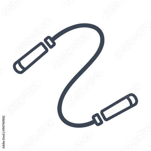 Jump rope with two handles for fitness and exercise