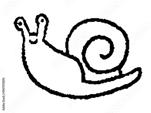 カタツムリの線画