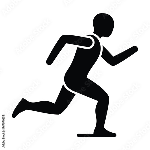 man running in athletic pose with arms and legs extended