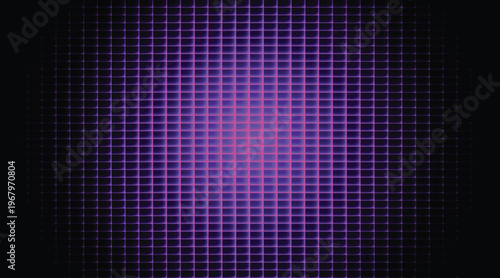 Abstract neon light 3D grid background with glowing futuristic effect