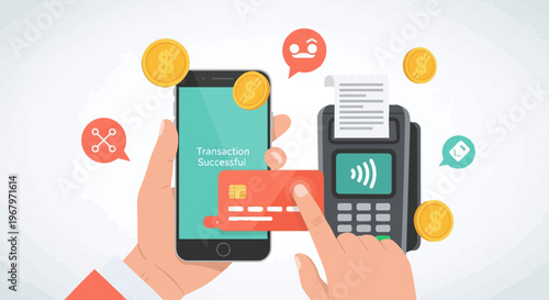 Hand holding smartphone with bitcoin.