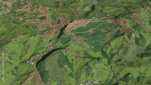 3D looped animation of city - San Marino