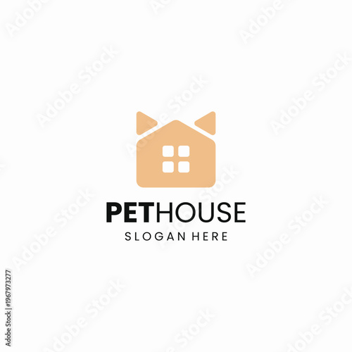 Pet House Logo Design for Animal Shelter and Pet Care Services.
