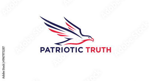 Patriotic Truth Eagle Logo - Symbol of Freedom and American Values.