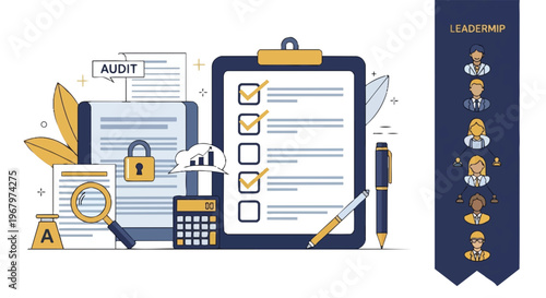 Secure document with padlock icon.