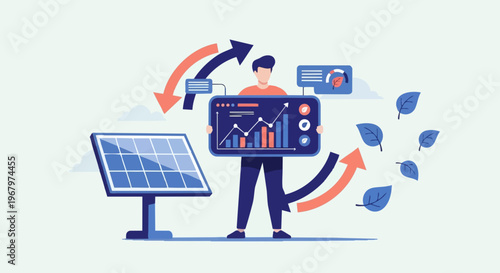 Solar panel renewable energy technology.