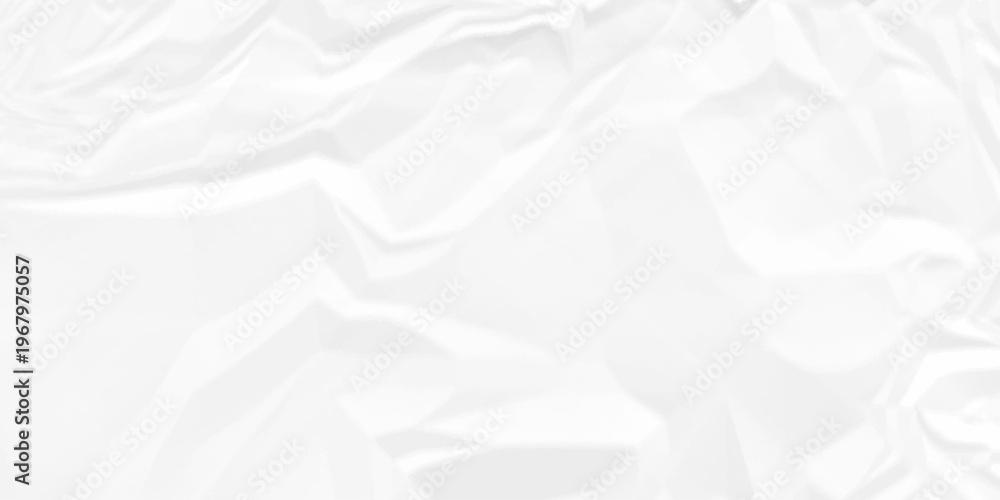 Obraz premium Creased paper parchment white blank page detail wrinkle blank white canvas. old paper crumple texture wrinkle. parchment empty letter texture.