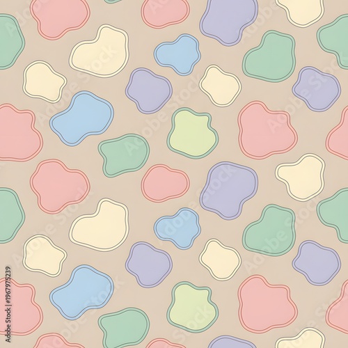 Seamless Cute Kids Cow Print Pattern