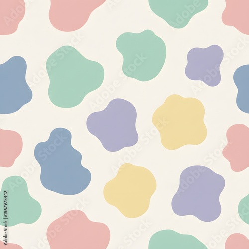 Seamless Cute Kids Cow Print Pattern