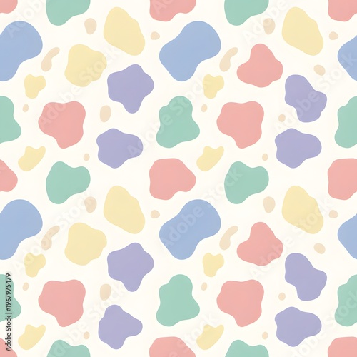 Seamless Cute Kids Cow Print Pattern